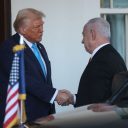 How long will Trump and Netanyahu shake hands for?